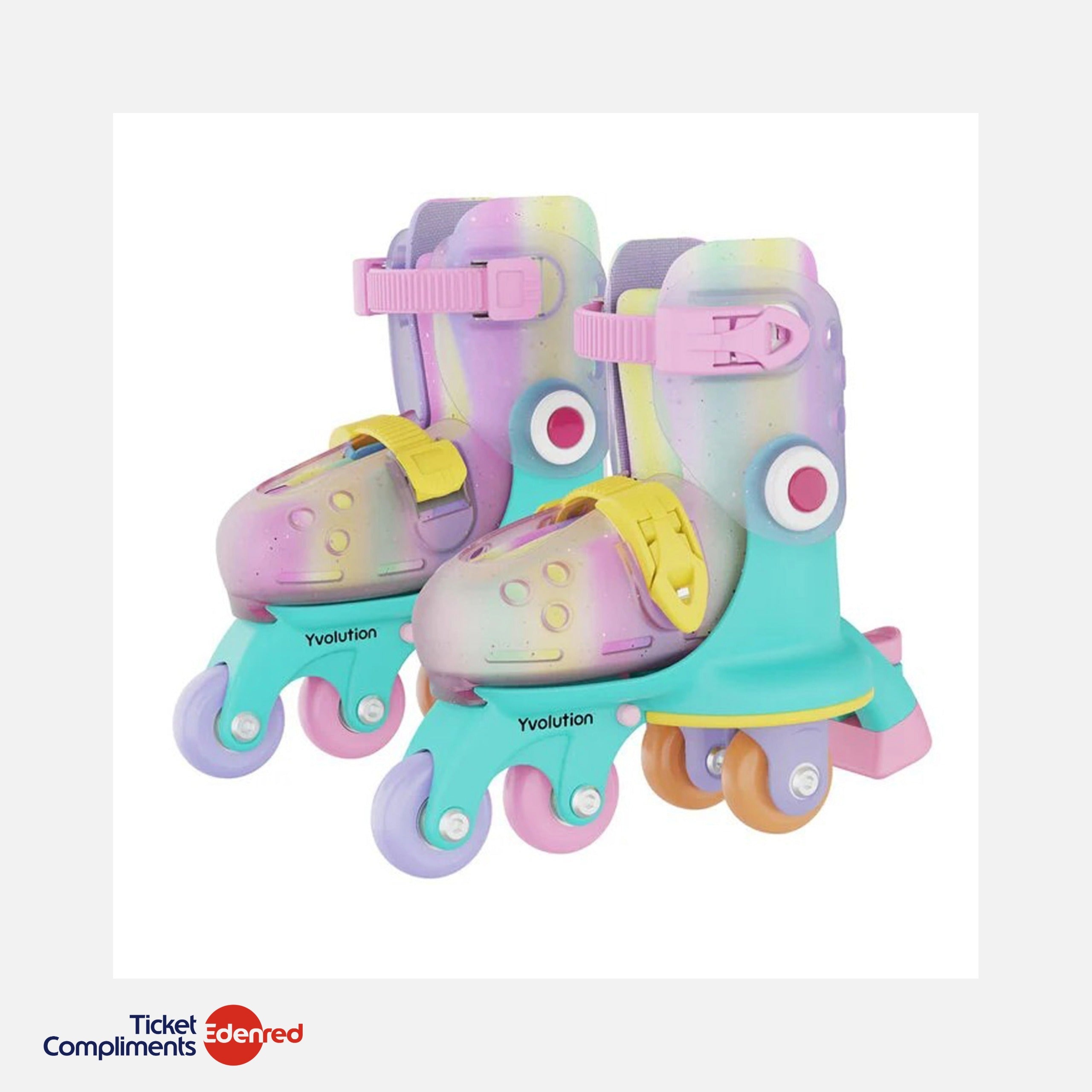 Yvolution - Twista Skates (30-34) - Rainbow - 4+