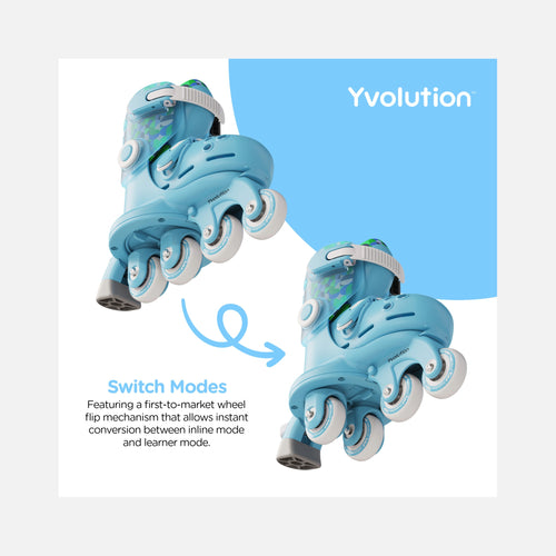 Yvolution – Twista Skates (23-28) – Bleu - 2+