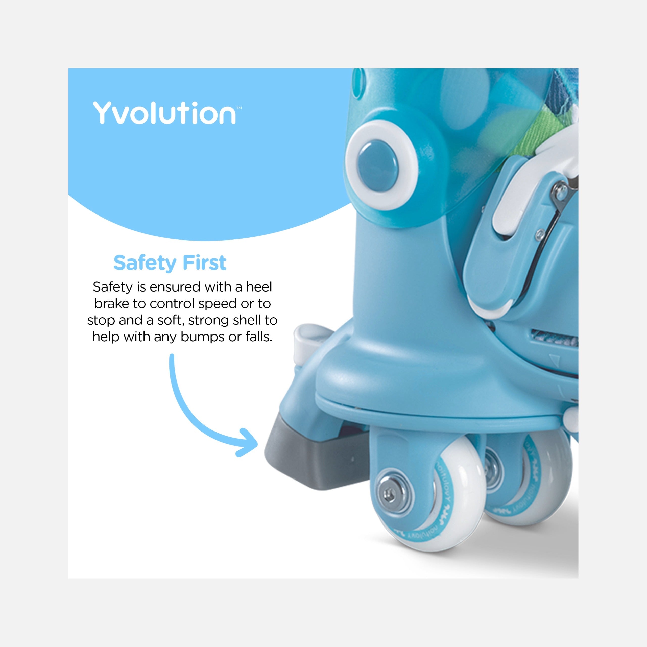 Yvolution – Twista Skates (30-34) – Bleu - 4+