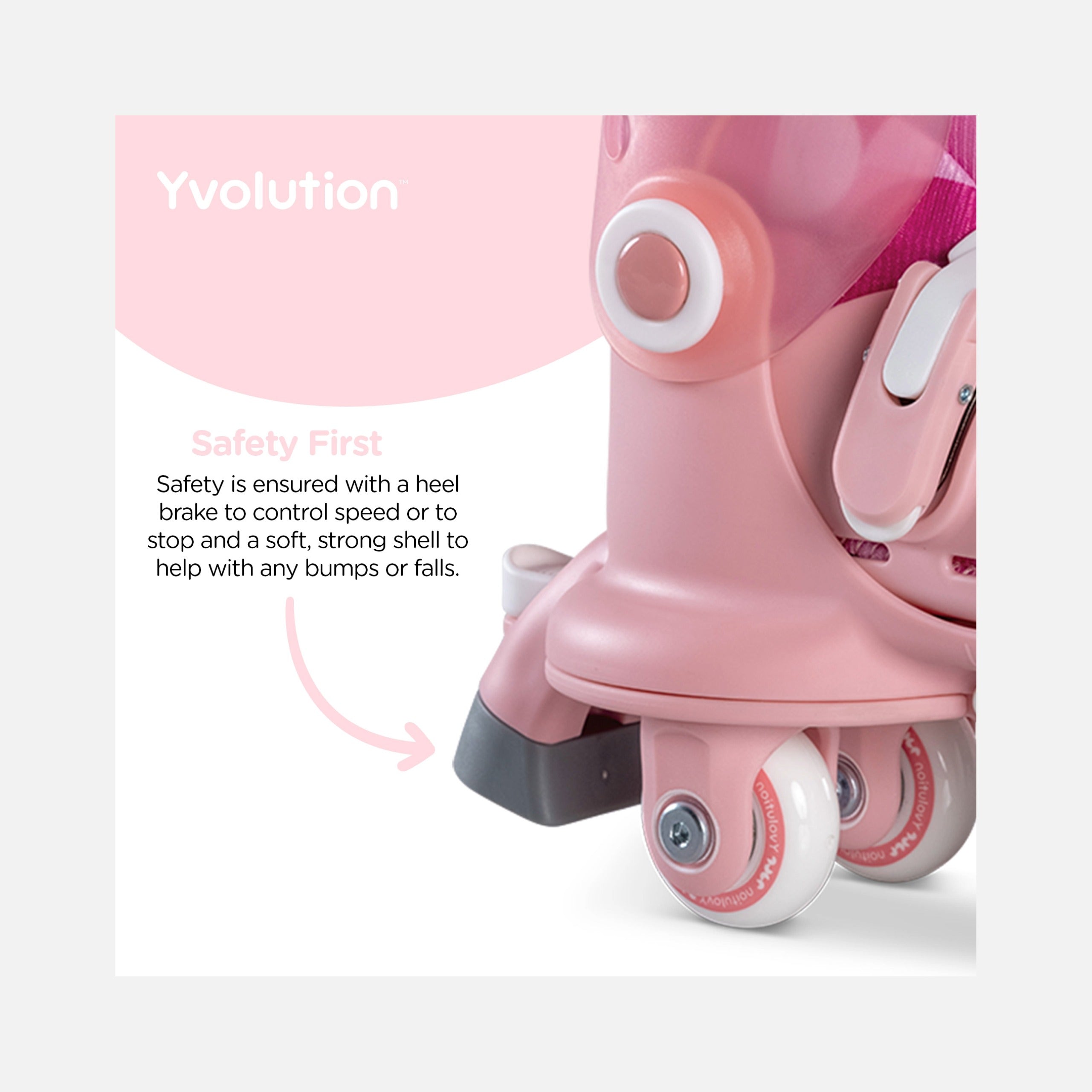Yvolution – Twista Skates (30-34) – Rose - 4+