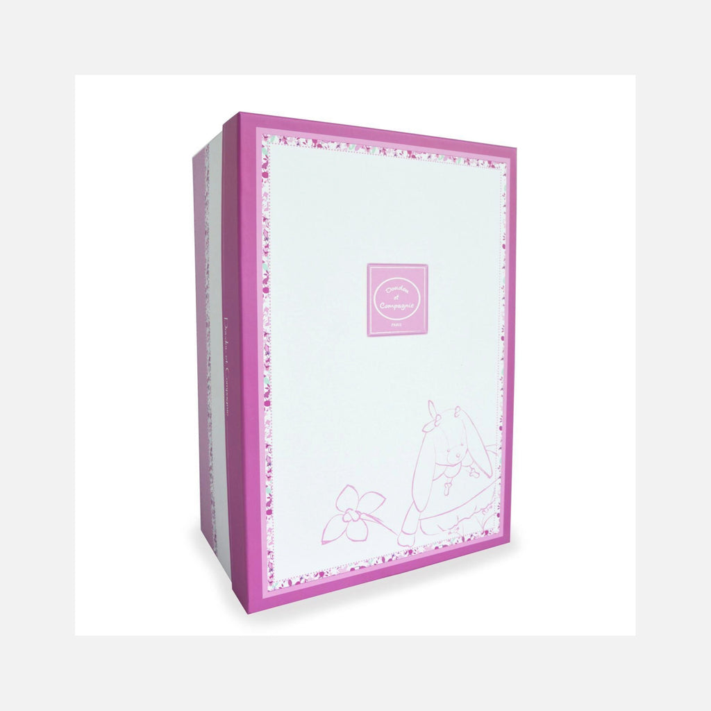 Doudou et Compagnie - Doudou Cerise het roze konijn met speenclip - 17 cm - 0m+