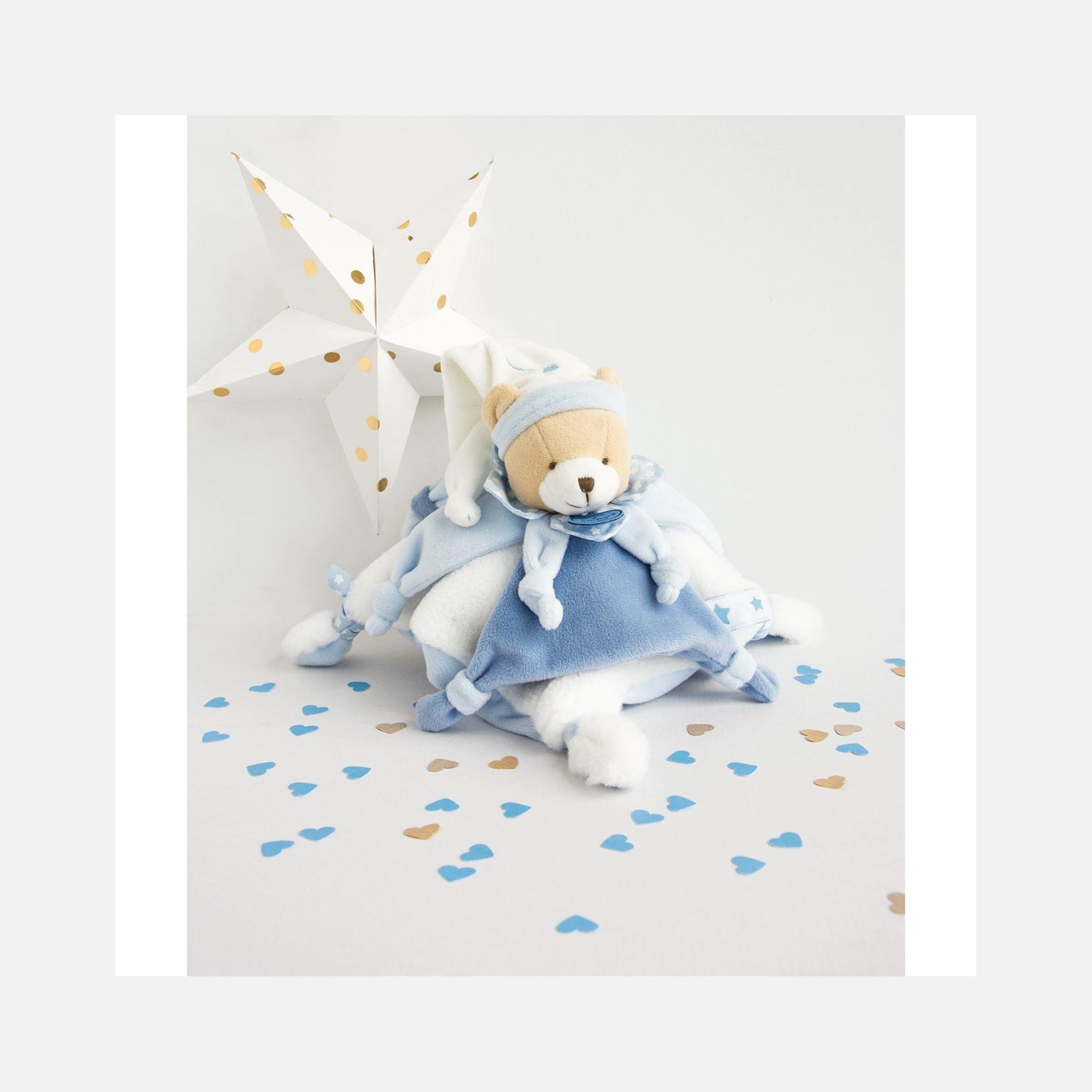 Doudou et Compagnie - Doudou Ours Petit Chou - Bleu - 27 cm - 0m+