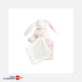 Doudou et Compagnie - Doudou Lapin Mouchoir - 10 cm - Blanc & Rose - 0m+