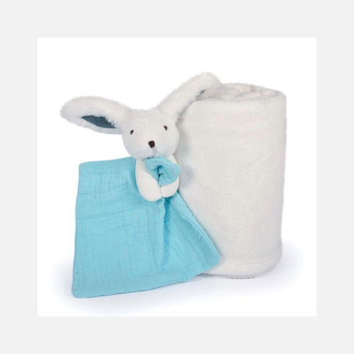Doudou et Compagnie - Knuffeldoekje & Dekentje - Konijntje - Happy Pop - 100 x 70 cm - 0m+