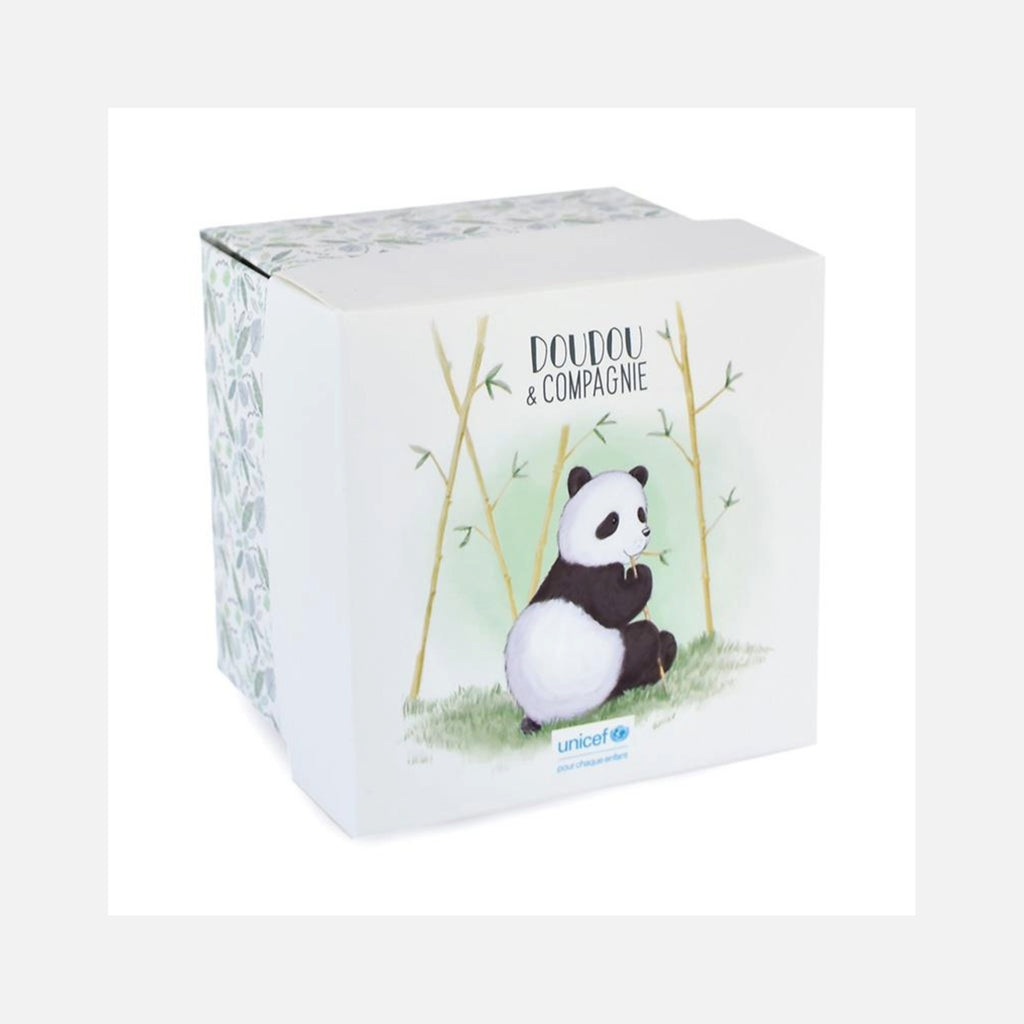Doudou et Compagnie - Doudou Panda avec attache sucette - 12 cm - 0m+